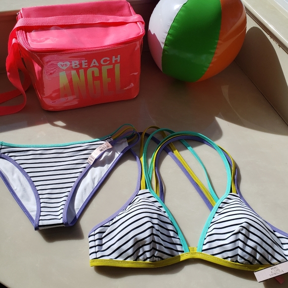 Victoria's Secret Swimwear Set Strappy Bikini Large Top & Medium Bottom NWT - Picture 13 of 15